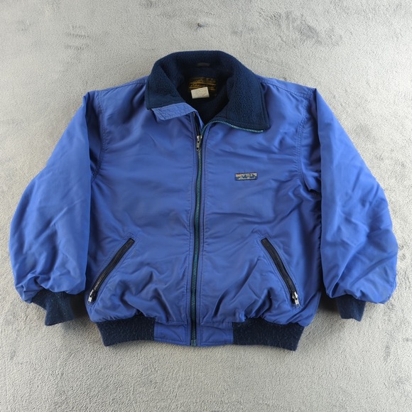 Vintage 90s Eddie Bauer Jacket Womens Small Blue Expedition Outfitter Bomber USA - Picture 2 of 12